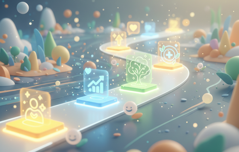 Visualisatie van de Employee Journey met focus op onboarding, engagement en verzuim journey.