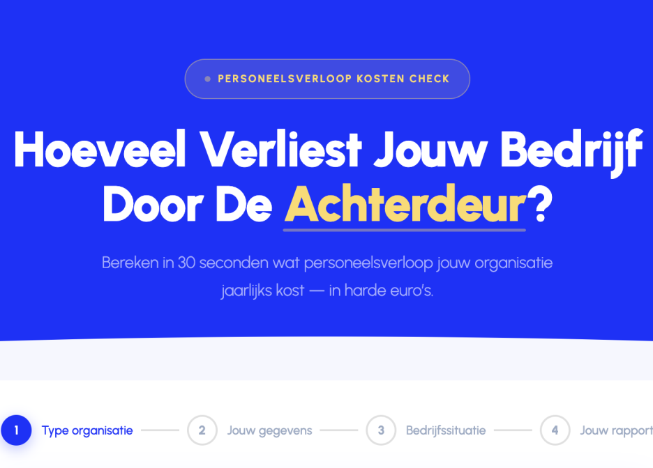 Bereken in 30 seconden wat personeelsverloop jouw organisatie kost